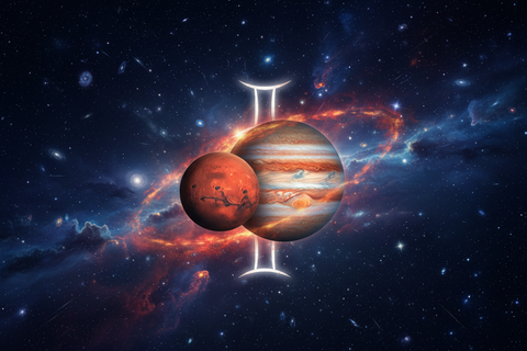 28. Juni: Mars trifft Jupiter und wechselt in die Zwillinge