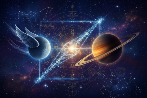 Merkur Opposition Saturn 2026: Die Realitätsprüfung deiner Gedanken