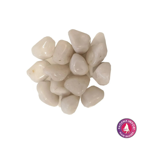 Milchquarz Trommelstein