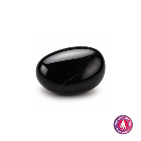 Schwarzer Onyx Trommelstein