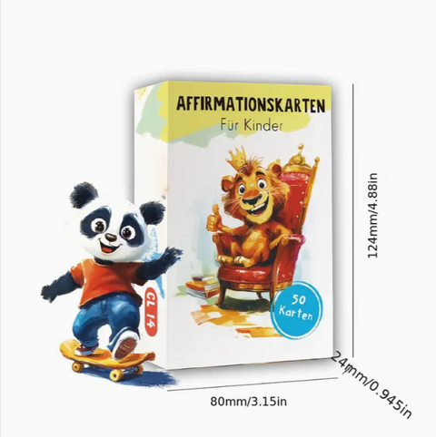 Affirmationskarten mit Tieren für Kinder