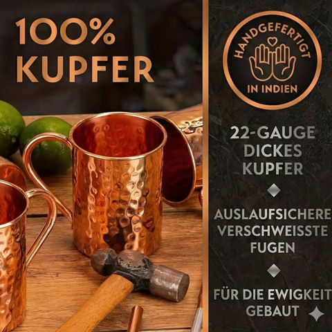 Ayurveda Kupferbecher – 2er-Set
