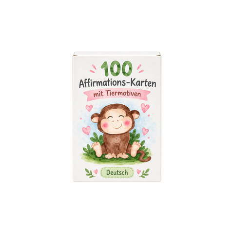 100 Affirmations-Karten mit Tiermotiven