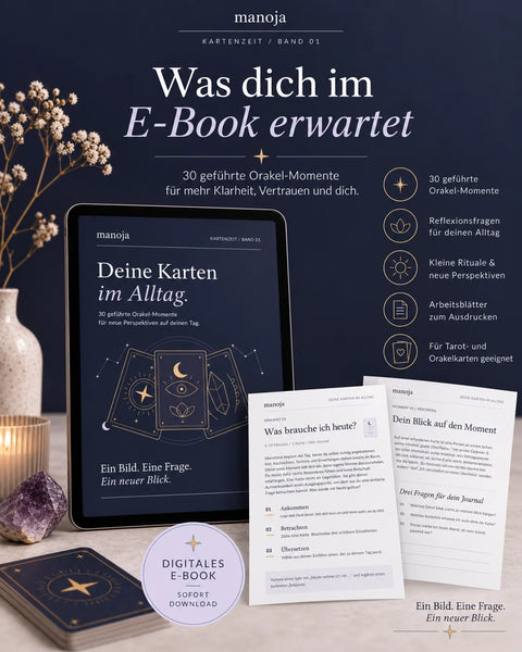 Orakelkarten Lernen - E-Book – 30 Übungen & Journal (104 S.)
