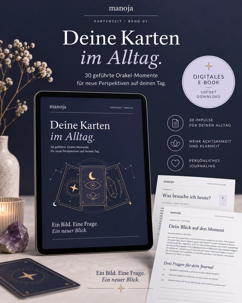 Orakelkarten Lernen - E-Book – 30 Übungen & Journal (104 S.)