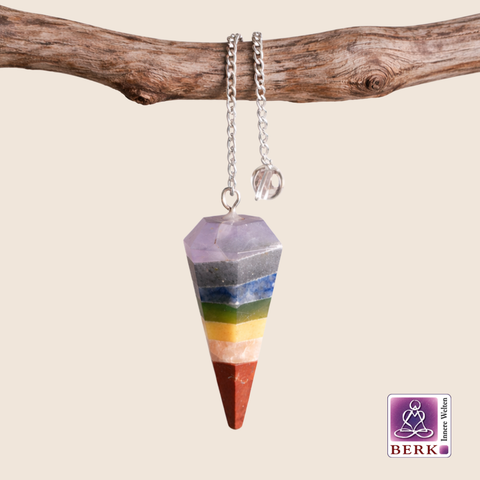 7 Chakra Pendel - 7 Edelsteine