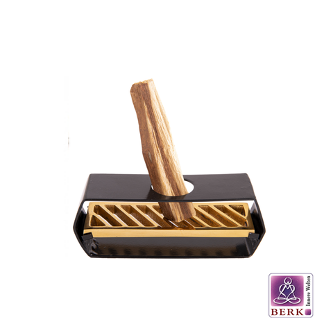 Palo Santo Halter Schwarz-Gold