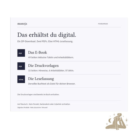 Das Pendel als Spiegel – E-Book mit Pendeltafeln und Arbeitsblättern