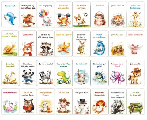 Tier-Affirmationskarten – emotionale & positive Botschaften für Kinder