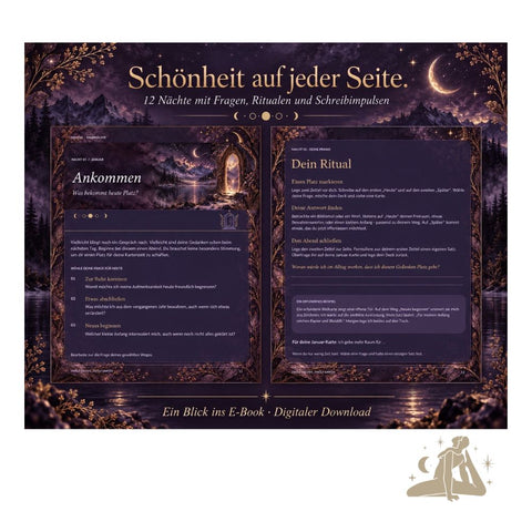 Rauhnächte E-Book auf Deutsch: Zwölf Nächte, zwölf Karten mit Monatskarten zum Ausdrucken
