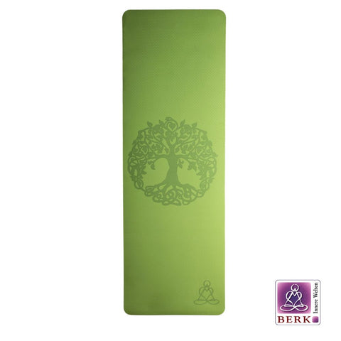 Baum des Lebens – Yogamatte hellgrün